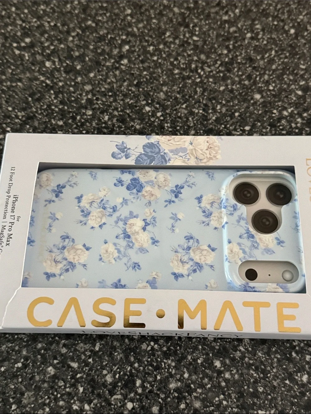 LoveShackFancy Blue and White Floral iPhone Case for iPhone 17 Pro Max brand new